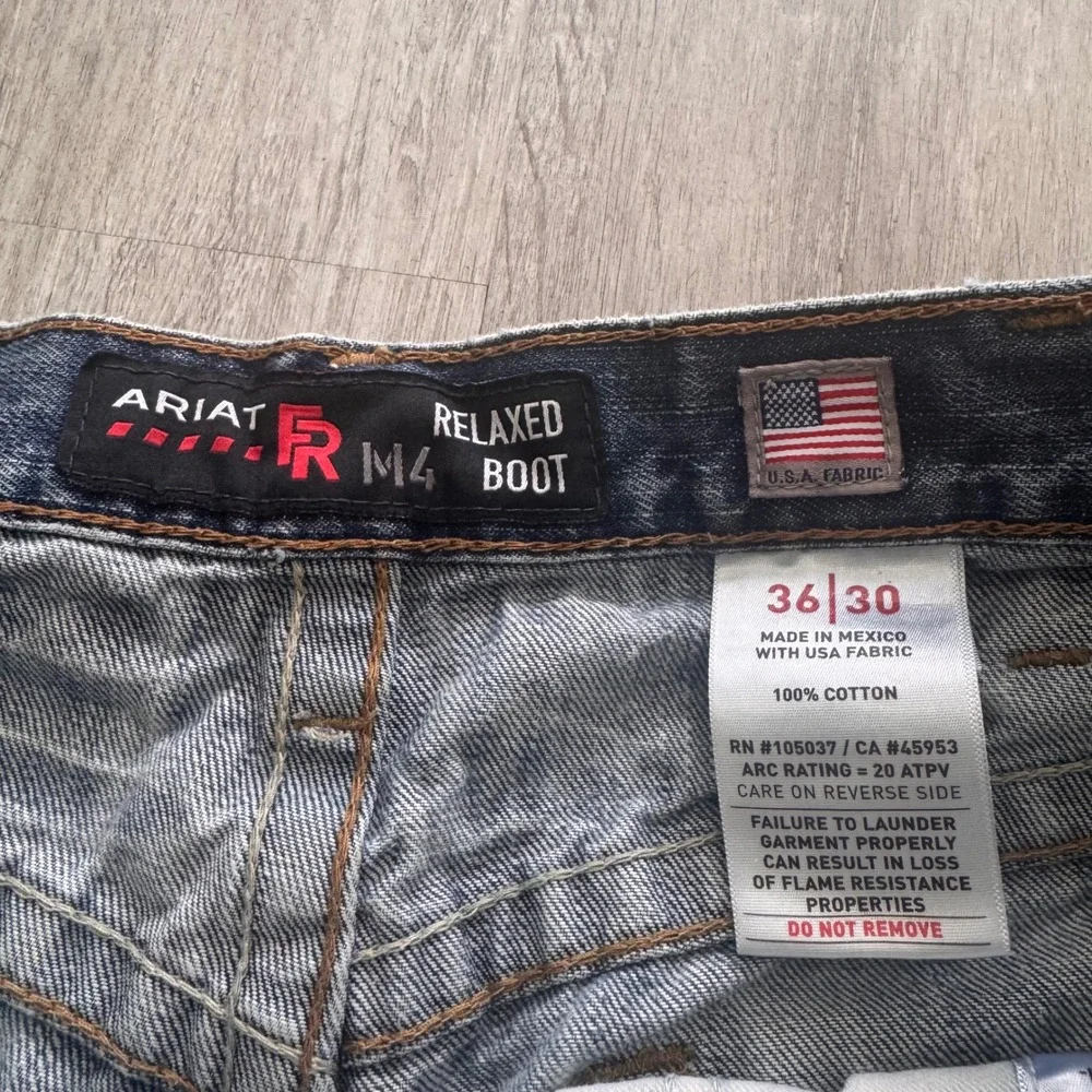 Ariat FR M4 Relaxed Boot Cut Jeans Mens 36x30 Flame Resistant Blue Denim 100503